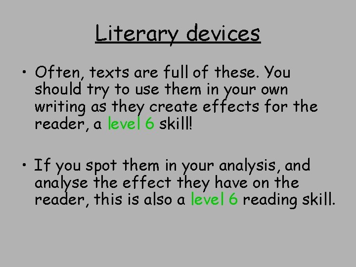 Literary Devices Recap Connector How many literary devices
