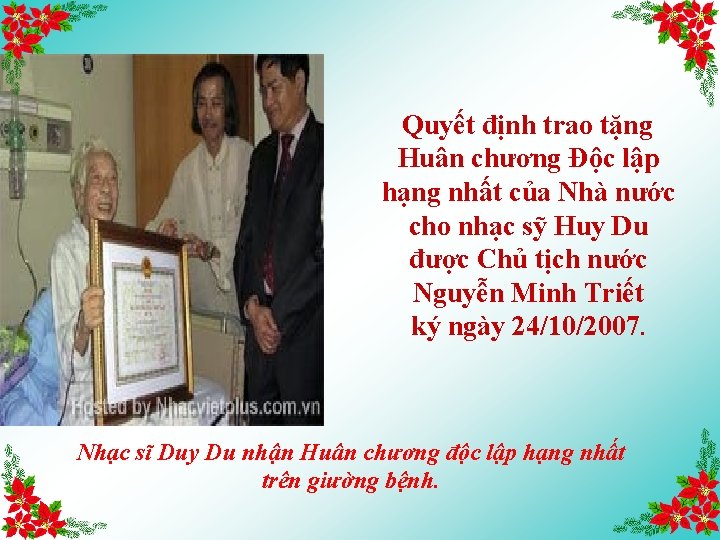 Quyết định trao tặng Huân chương Độc lập hạng nhất của Nhà nước cho