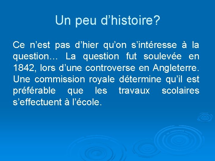 Un peu d’histoire? Ce n’est pas d’hier qu’on s’intéresse à la question… La question