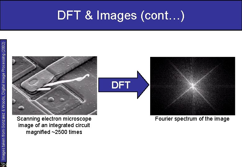 Images taken from Gonzalez & Woods, Digital Image Processing (2002) DFT & Images (cont…)