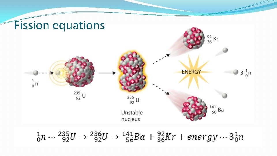 Fission equations 