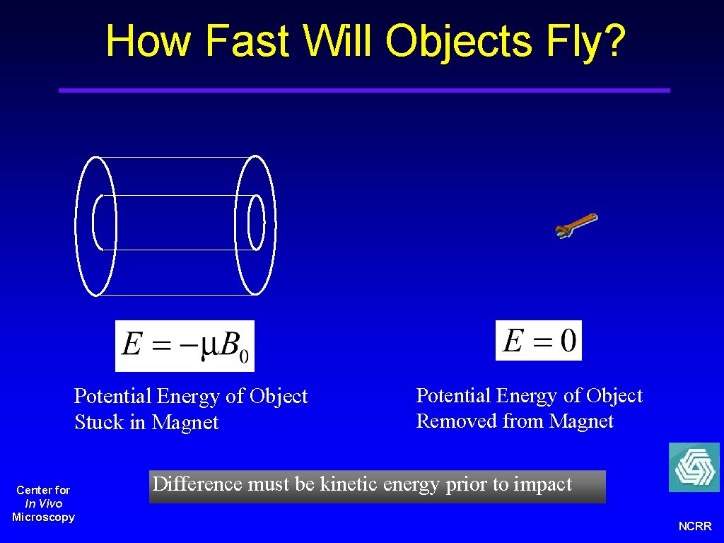 How Fast Will Objects Fly? Potential Energy of Object Stuck in Magnet Center for