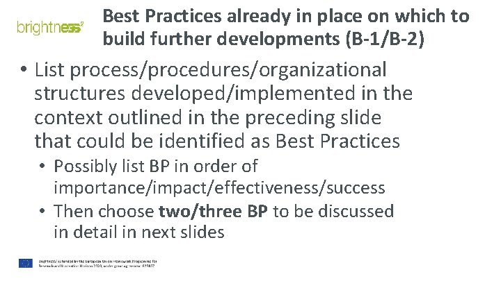 Build on Best Practice Video Workshop Title of