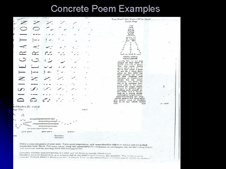 Concrete Poem Examples 