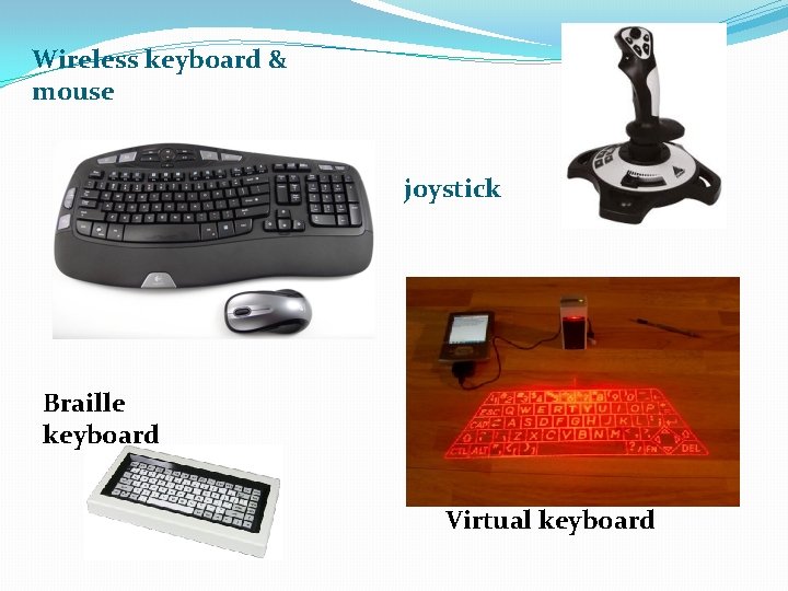 Wireless keyboard & mouse joystick Braille keyboard Virtual keyboard 