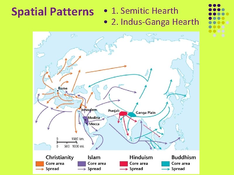 Spatial Patterns • 1. Semitic Hearth • 2. Indus-Ganga Hearth 