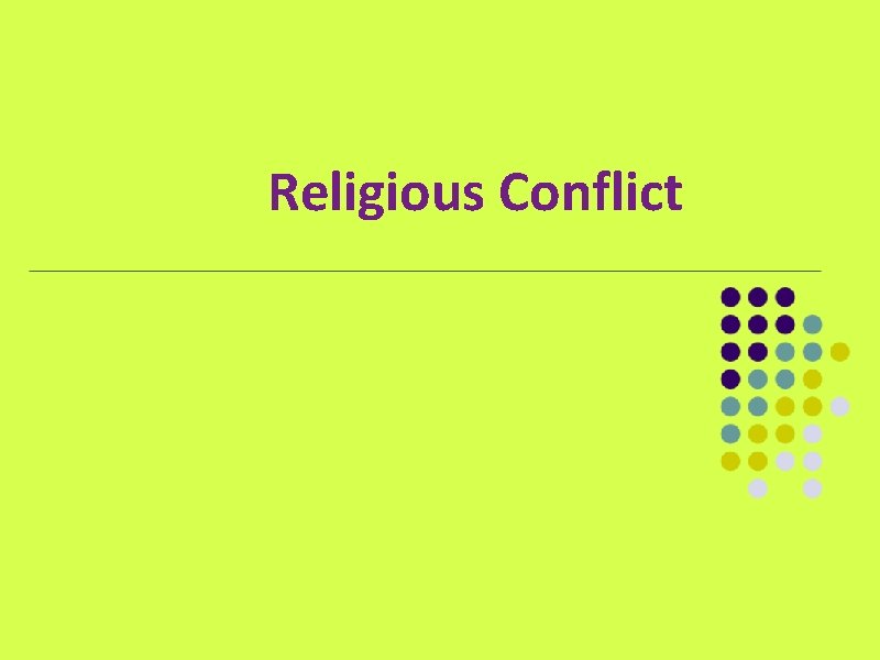 Religious Conflict 