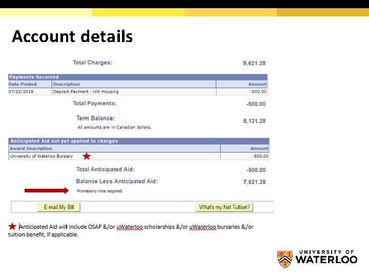 Account details 