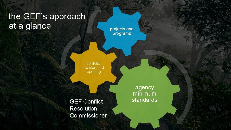 the GEF’s approach at a glance projects and programs portfolio monitor. and reporting GEF the GEF’s approach at a glance projects and programs portfolio monitor. and reporting GEF