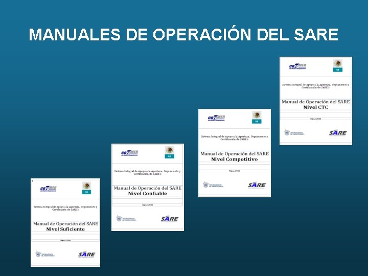 MANUALES DE OPERACIÓN DEL SARE 