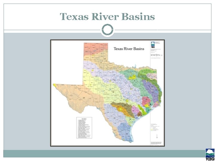 Texas River Basins Map of Texas River Basins 