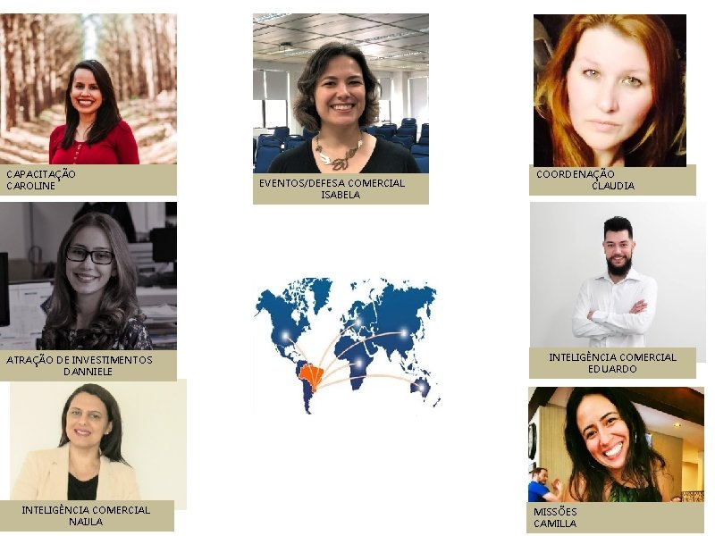 CAPACITAÇÃO CAROLINE ATRAÇÃO DE INVESTIMENTOS DANNIELE INTELIGÊNCIA COMERCIAL NAIJLA EVENTOS/DEFESA COMERCIAL ISABELA COORDENAÇÃO CLAUDIA CAPACITAÇÃO CAROLINE ATRAÇÃO DE INVESTIMENTOS DANNIELE INTELIGÊNCIA COMERCIAL NAIJLA EVENTOS/DEFESA COMERCIAL ISABELA COORDENAÇÃO CLAUDIA