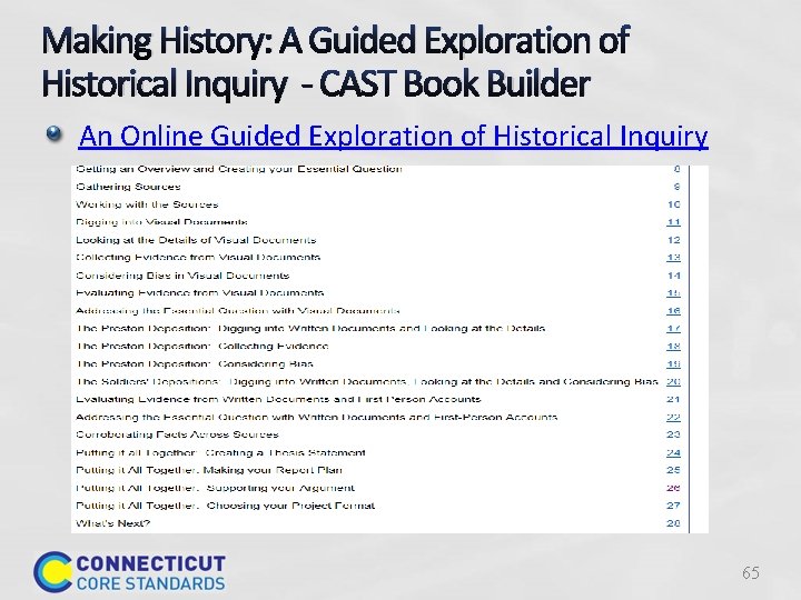 Making History: A Guided Exploration of Historical Inquiry - CAST Book Builder An Online
