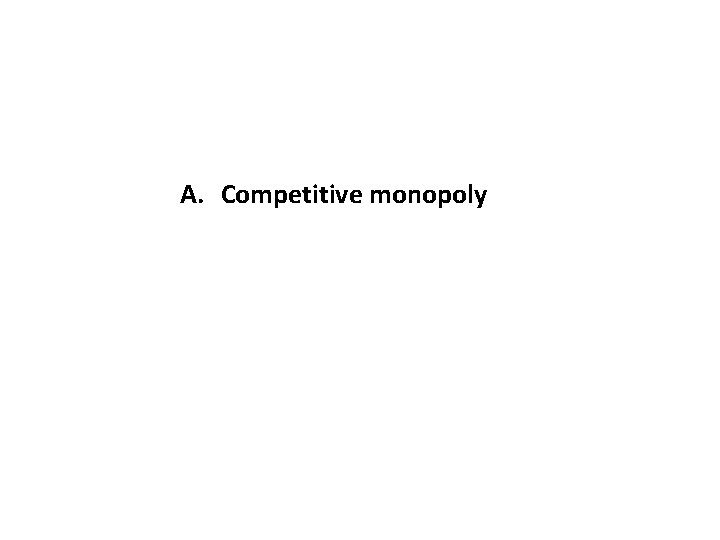 A. Competitive monopoly 