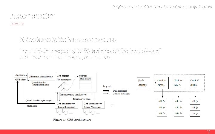 Map. Reduce : Simplified Data Processing on Large Clusters Implementation Locality Network bandwidth is