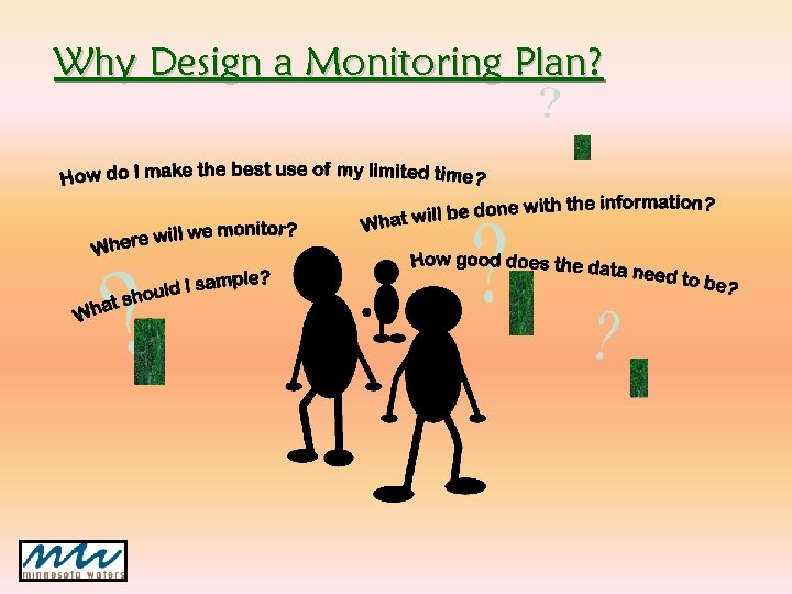 Why Design a Monitoring Plan? Why Design a Monitoring Plan?