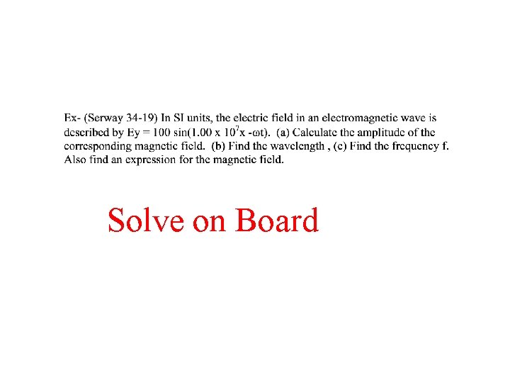 Solve on Board 