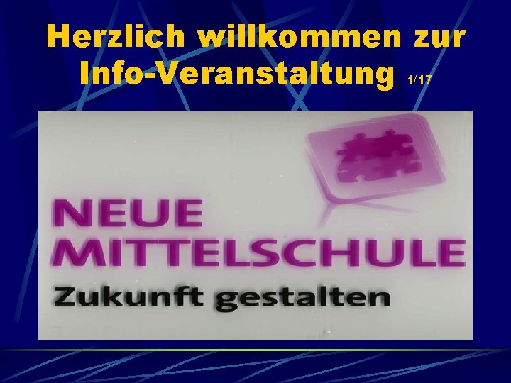 Herzlich willkommen zur Info-Veranstaltung 1/17 