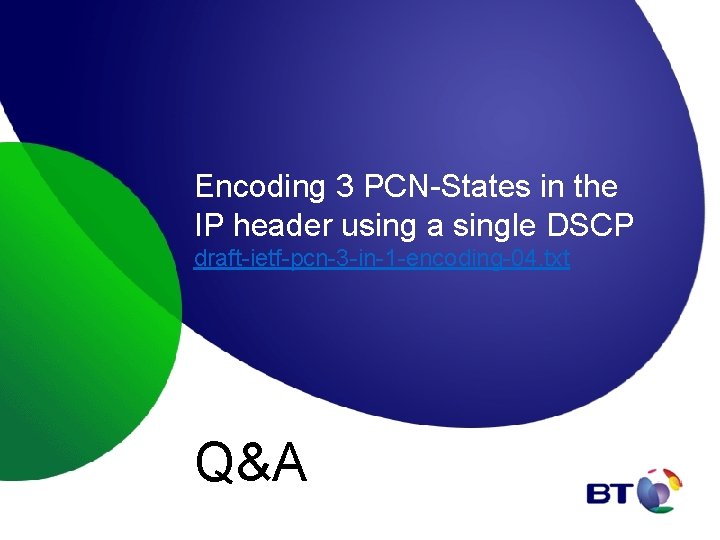 Encoding 3 PCNStates in the IP header using