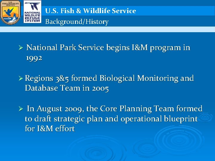U S Fish Wildlife Service Inventory Monitoring Program