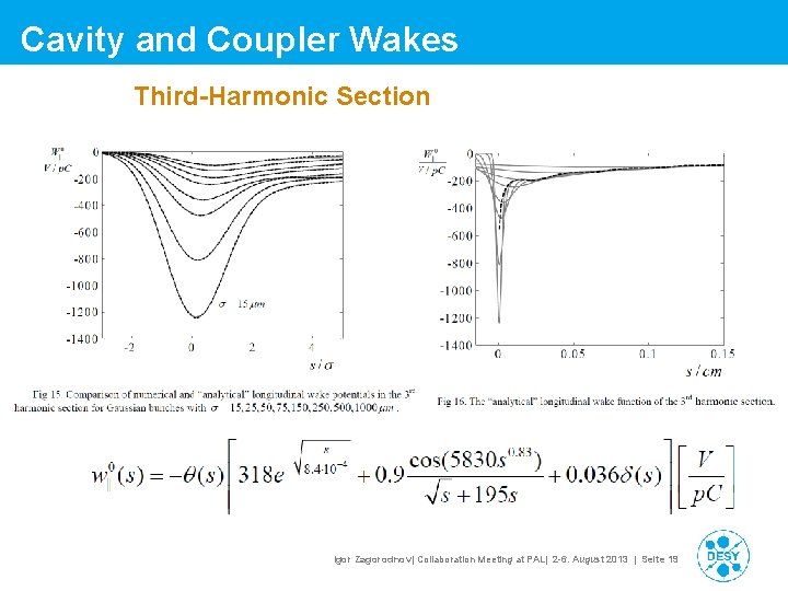 Cavity and Coupler Wakes Third-Harmonic Section Igor Zagorodnov| Collaboration Meeting at PAL| 2 -6. Cavity and Coupler Wakes Third-Harmonic Section Igor Zagorodnov| Collaboration Meeting at PAL| 2 -6.