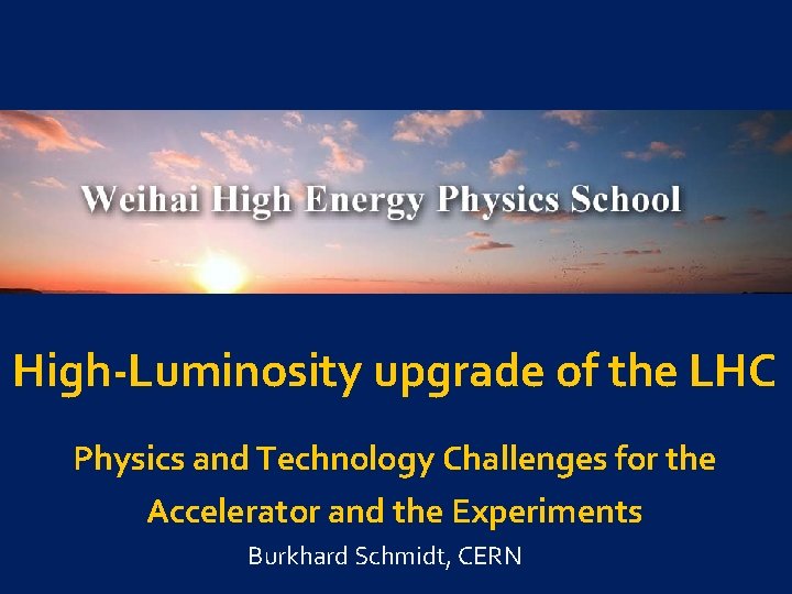 High-Luminosity upgrade of the LHC Physics and Technology Challenges for the Accelerator and the