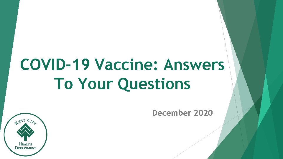 COVID19 Vaccine Answers To Your Questions December 2020