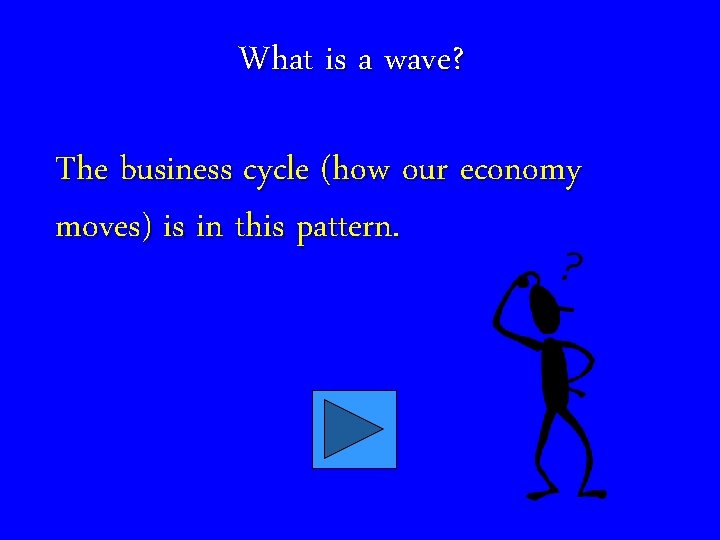 What is a wave? The business cycle (how our economy moves) is in this