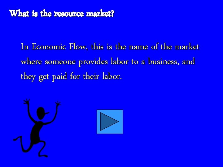 What is the resource market? In Economic Flow, this is the name of the