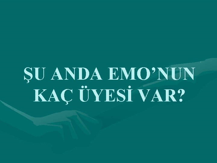 ŞU ANDA EMO’NUN KAÇ ÜYESİ VAR? 