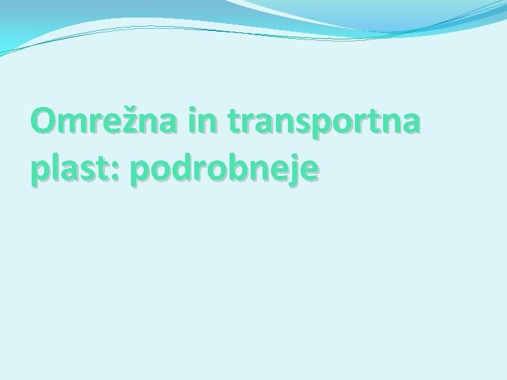 Omrežna in transportna plast: podrobneje 