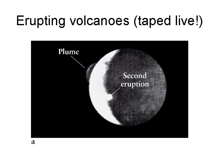 Erupting volcanoes (taped live!) 