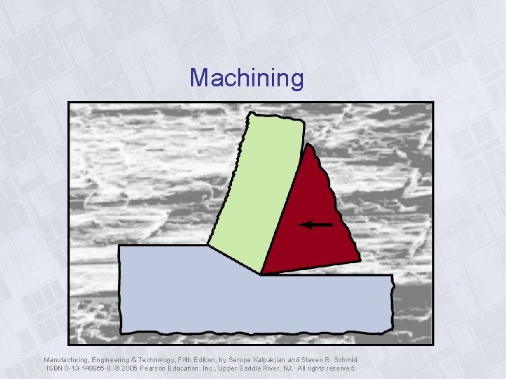 Machining Manufacturing, Engineering & Technology, Fifth Edition, by Serope Kalpakjian and Steven R. Schmid.