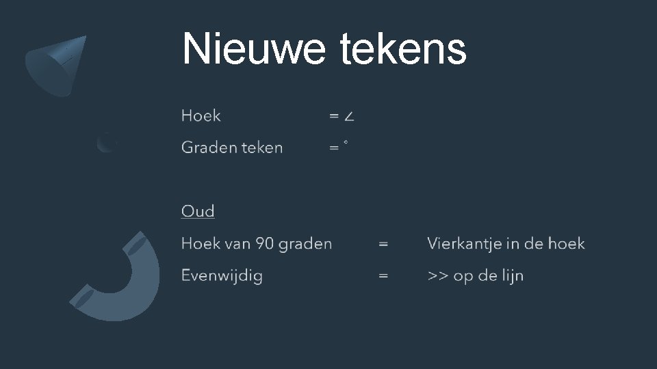 Nieuwe tekens 