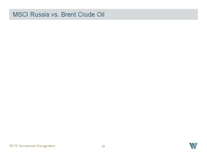 MSCI Russia vs. Brent Crude Oil 18 
