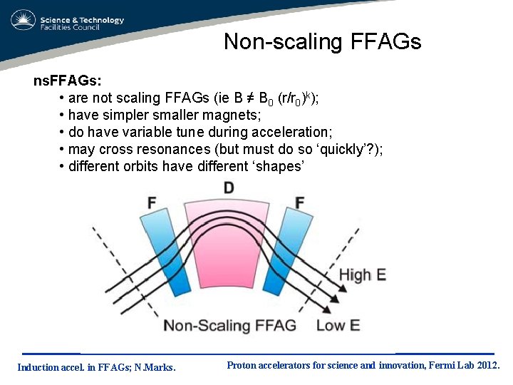 Non-scaling FFAGs ns. FFAGs: • are not scaling FFAGs (ie B ≠ B 0