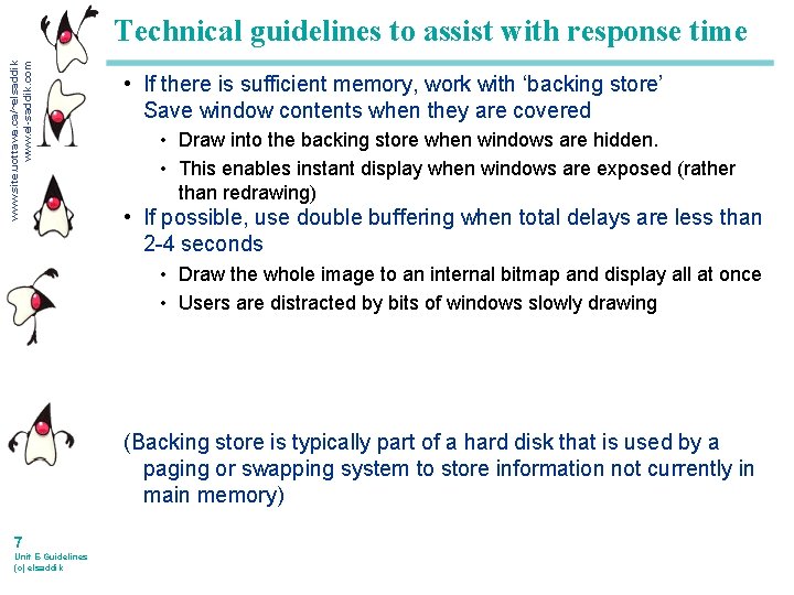 www. site. uottawa. ca/~elsaddik www. el-saddik. com Technical guidelines to assist with response time