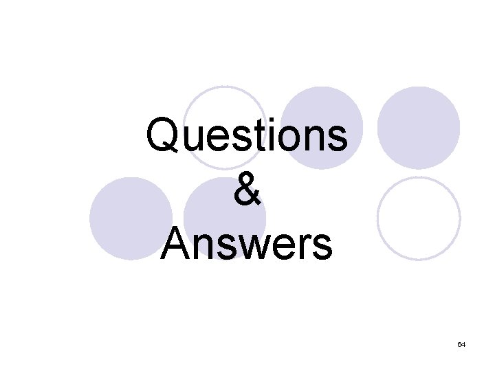 Questions & Answers 64 