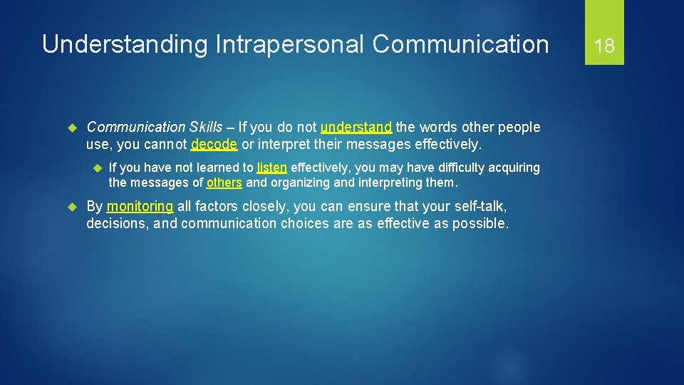 Understanding Intrapersonal Communication Skills – If you do not understand the words other people