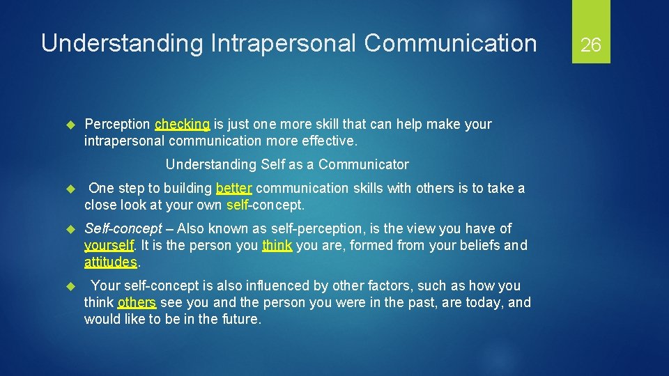 Understanding Intrapersonal Communication Perception checking is just one more skill that can help make