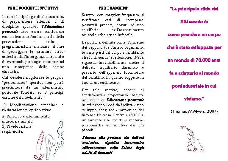 PER I SOGGETTI SPORTIVI: PER I BAMBINI: In tutte le tipologie di allenamento, di