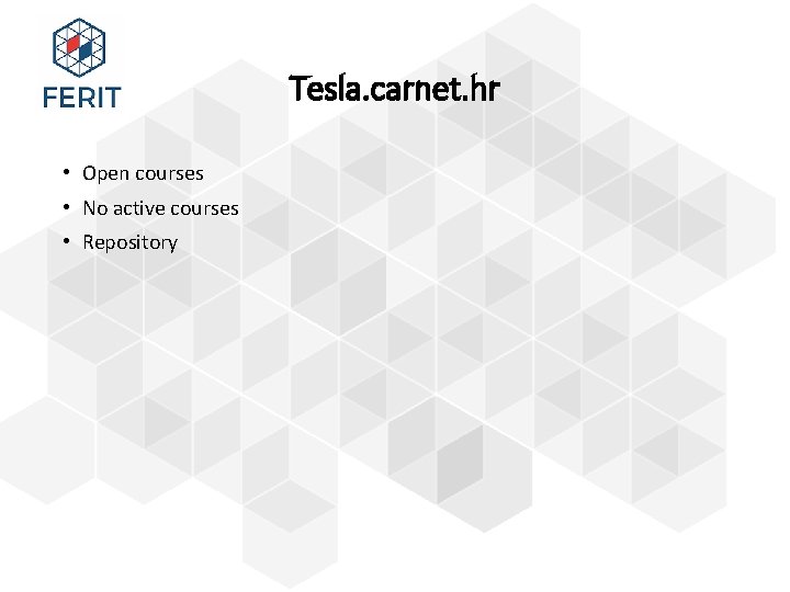 Tesla. carnet. hr • Open courses • No active courses • Repository 