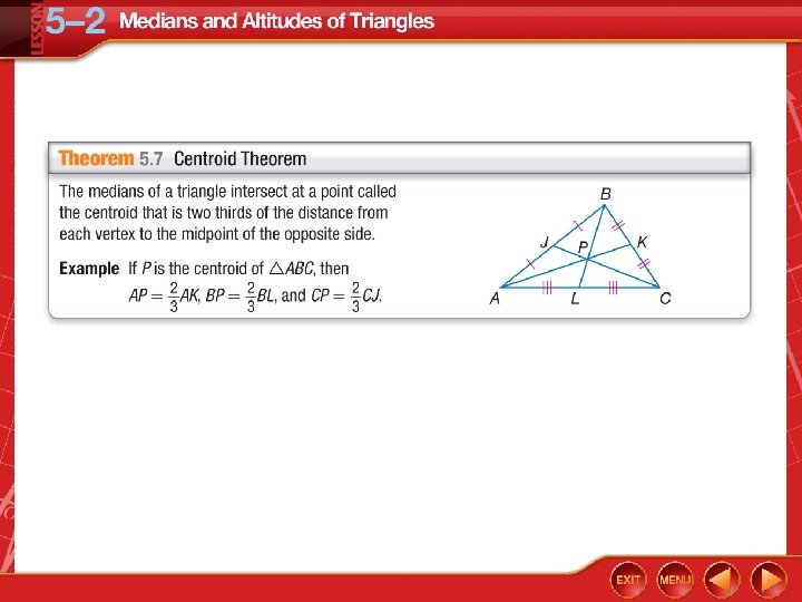 LESSON 5 2 Medians and Altitudes of Triangles