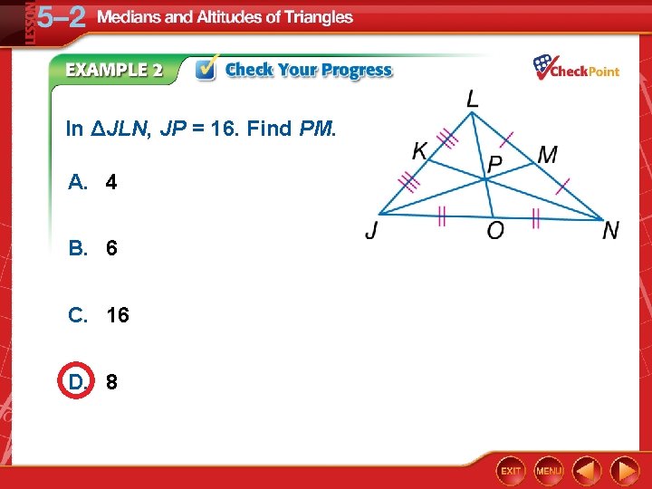 LESSON 5 2 Medians and Altitudes of Triangles