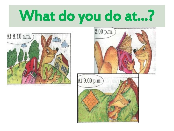 What do you do at…? 