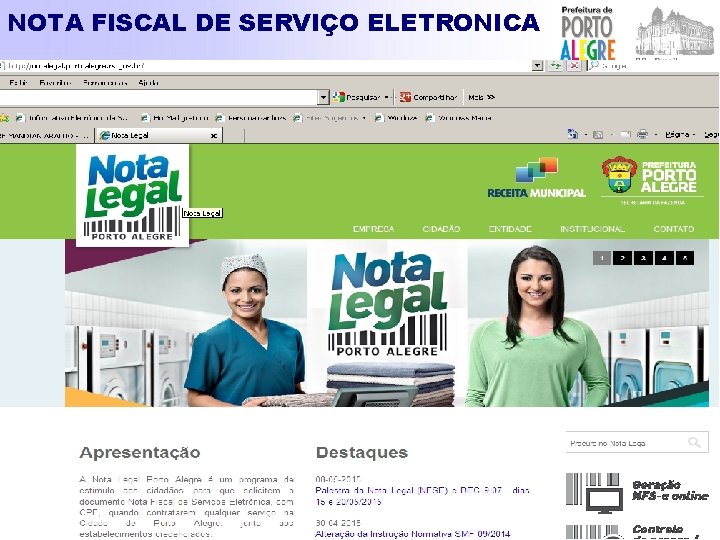 NOTA FISCAL DE SERVIÇO ELETRONICA 