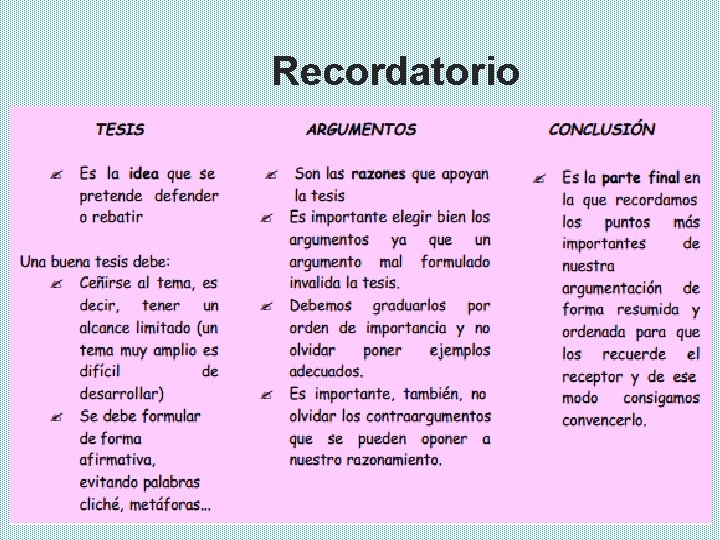 Recordatorio 