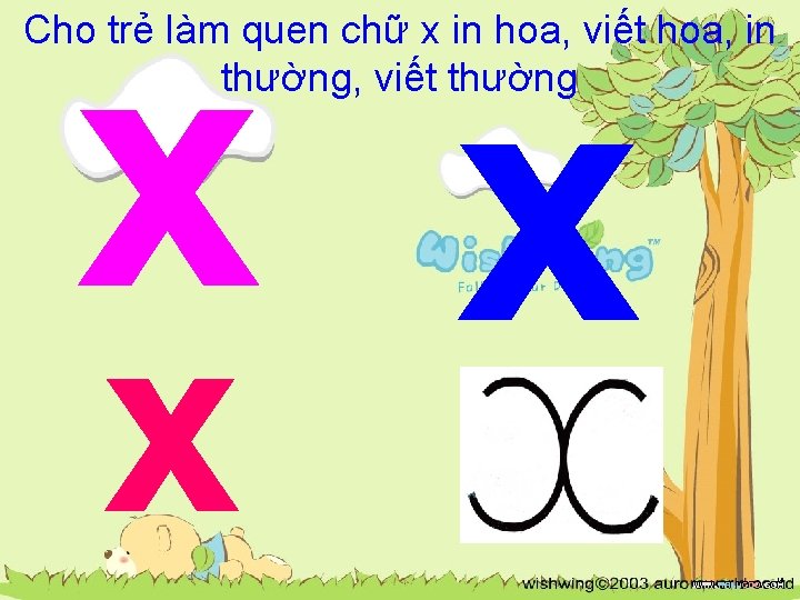 x x Cho trẻ làm quen chữ x in hoa, viết hoa, in thường,