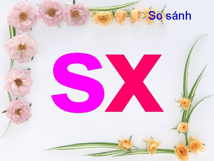 So sánh sx x 