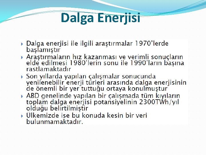 Dalga Enerjisi 